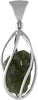Starborn Genuine Moldavite in Sterling Silver Cage Pendant - 5 Wire Style