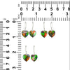 Starborn Ammolite Heart 925 Sterling Silver Earrings