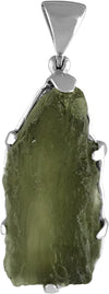 Starborn Natural Oblong Moldavite Sterling Silver Pendant 15-19ct