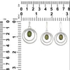 Starborn facettierter Moldavit-Anhänger und Ohrringe im Set oval aus 925er Sterlingsilber