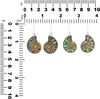 Starborn Ammonit mit Abalone-Inlay-Ohrringe aus 925er Sterlingsilber, klein
