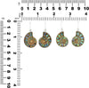 Starborn Ammonite with Abalone Inlay Earrings in 925 Sterling Silver Small