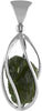 Starborn Natural Moldavite, Sterling Silver Cage Pendant