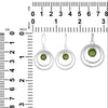 Set aus Anhänger und Ohrringen aus Starborn-Moldavit aus Sterlingsilber – abgestuftes Orbit-Design im Rundschliff 