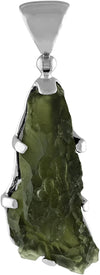 Starborn Natural Oblong Moldavite Sterling Silver Pendant 15-19ct