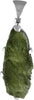 Sterling Silver Natural Elongated Shape 20-30 Carat Moldavite Pendant