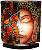 Starborn Creations Sumatra Amber Buddha Meditation Face Table Lamp with LED Bulb on Dimmer Plug