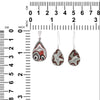 Starborn Red Fordite Pendant and Earring Set in Sterling Silver