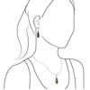 Starborn Ammolite Pendant and Earring Set in Sterling Silver- Thin Pear Shape