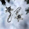 Starborn Sterling Silver Campo del Cielo Meteorite Star Earrings
