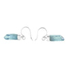 Starborn Aqua Aura Quartz Crystal Point Sterling Silver Drop Earrings