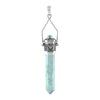 Starborn Aqua Aura Quartz Crystal Locket Pendant in Sterling Silver