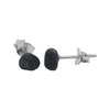 Starborn Rough Agoudal Meteorite Post Earrings in Sterling Silver