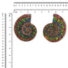 Ammonite Half with Ammolite Inlay Display Stone 11cm - 1 piece