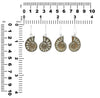 Starborn Ammonit mit Pyrit-Inlay-Ohrringen aus Sterlingsilber, Zargenfassung