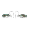 Starborn Ammonite with Turquoise Inlay Earrings in Fine Sterling Silver