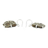 Starborn-Ohrringe mit Pyrit-Intarsien und Ammoniten aus Sterlingsilber
