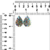 Ammonite with Abalone Inlay Cabochons 25mm - 1 pair