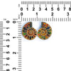 Ammonit-Hälfte mit Ammolit-Inlay-Cabochons, 29–31 mm – 1 Paar