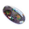 Fossil Dinosaur Bone with Ammolite Inlay Large Cabochon 46mm - 1 piece