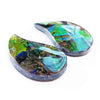 Ammolite Tropfen-Cabochons 34 mm – 1 Paar