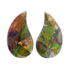 Ammolite Tropfen-Cabochons 34 mm – 1 Paar