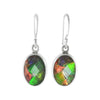 Starborn Ammolite Faceted Earrings in Sterling Silver