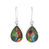 Starborn Creations Ammolite Faceted Earrings, Pear-Shaped in Sterling Silver