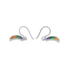 Starborn Ammolite Crescent Moon Sterling Silver Drop Earrings