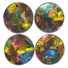 Ammolite große runde Cabochons 30 mm – 4 Stück