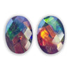 Ammolite Oval Faceted Stones 18mm - 1 pair