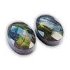 Ammolit ovale facettierte Steine ​​18mm - 1 Paar