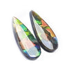 Ammolite Pear Cabochons 25mm - 1 pair