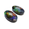 Ammolite Oval Faceted Stones 25mm - 1 pair