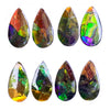 Ammolite Pear Cabochons 30mm - 8 pieces