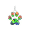 Starborn Ammolite Paw Print Pendant in Sterling Silver