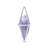 Starborn Amethyst Flammenkäfig-Anhänger aus Sterlingsilber 