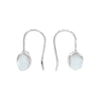 Starborn Aquamarine Crystal Sterling Silver Drop Earrings