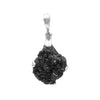 Black Garnet Crystal Pendant in Sterling Silver