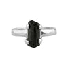 Starborn Black Tourmaline Crystal Ring in Sterling Silver
