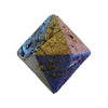 Beta-Quarzkristall mit pfauenvioletter Beschichtung 10-15 mm