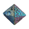 Beta-Quarzkristall mit pfauenvioletter Beschichtung 10-15 mm