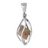 Starborn Beta Quartz Crystal Caged Pendant in Sterling Silver