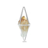 Starborn Citrine Flame Cage Pendant in Sterling Silver