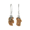 Starborn Copper Nugget with Sterling Silver Drop Earrings