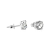 Starborn Danburite Faceted Round Post Earrings in Sterling Silver, 7 mm