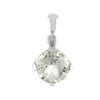 Starborn Danburite Round Faceted Pendant in Sterling Silver