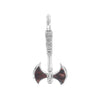 Starborn Fossil Dinosaurbone Battle Axe Pendant in Sterling Silver