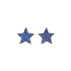 Starborn Purple Drusy Star Post Earrings in Sterling Silver