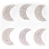 Drusy Crescent Moon Cabochons 24mm - 6 pieces